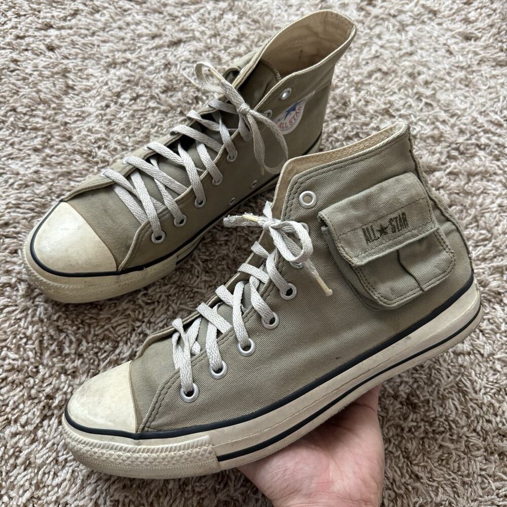 RARE Vintage Converse Chuck Taylor Hi Top Made In USA Cargo Pocket Mens Size 9.5
